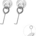 2-Pack Shower Drain Hooks for Drain Cover Removal, Assists with Linear Drain Grate Removal and Clean, Stainless Steel Silicone Protector Extractor Tool.(Gray)
