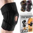 DR. BRACE ELITE Knee Brace with Side Stabilizers & Patella Gel Pads for Maximum Knee Pain Support and fast recovery for men and women-Please Check How To Size Video (Pluto, Large)