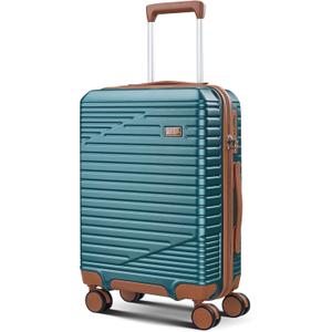 Luggage Sets 3 Piece, Expandable Hard Shell Carry on Suitcase with Spinner Wheels and TSA Lock, Travel Lightweight Luggage Set with YKK Zippers (Dark Green, Carry-on 20 Inch)
