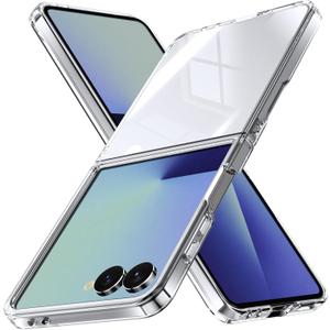 for Samsung Galaxy Z Flip 7 Case,Slim & Military-Grade Protection Phone Case,Hard PC Shockproof Protective Phone (Clear) 20-zflip7-01