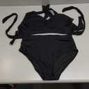 Tempt Me Women Two Piece Vintage Swimsuit Retro Halter Ruched High Waist Bikini with Bottom Large