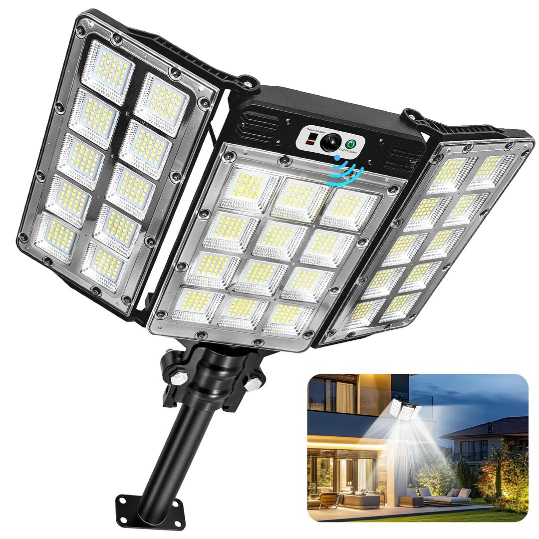 Solar Lights Outdoor, 270 Adjustable Motion Sensor Solar Flood Light