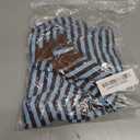 Y2k Womens Striped Tee Shirt Long Sleeve Crop Top Drop Shoulder Stripe Cropped Sweaters Sweatshirt Fairy Grunge Streetwear Size S