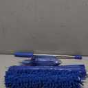 Cobweb Duster with Extension Pole, Washable Cleaning Duster Kit with 3 Duster Heads, Cobweb Duster, Corner Brush, 15-100 Inch Long Aluminum Telescoping Pole for Ceiling Fan (Blue)