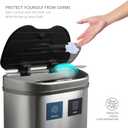 Ninestars DZT-70-R3 Motion Sensor Trash Can, Extra Large, Silver