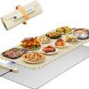 Vitaler Warming Mat for Food, (XXL 35”x16”) Electric Warming Trays, Upgrade Graphene Fast Full-Surface Heating Mat for Food with 6 Level Temp, 6 Hours Timer, Food Warmer Pad with Heat-Insulating Mat