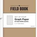 Elan Publishing Company Field Notebook/Journal - 5"x8" - Kraft - Graph Memo Book - Pack of 4