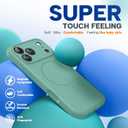 Miracase Magnetic for iPhone 17 Pro Case, Compatible with MagSafe, Integrated Silicone Camera Control Cover, 3.0mm Thicken Shockproof Drop Protection Phone Case for 17 Pro,Midnight Green