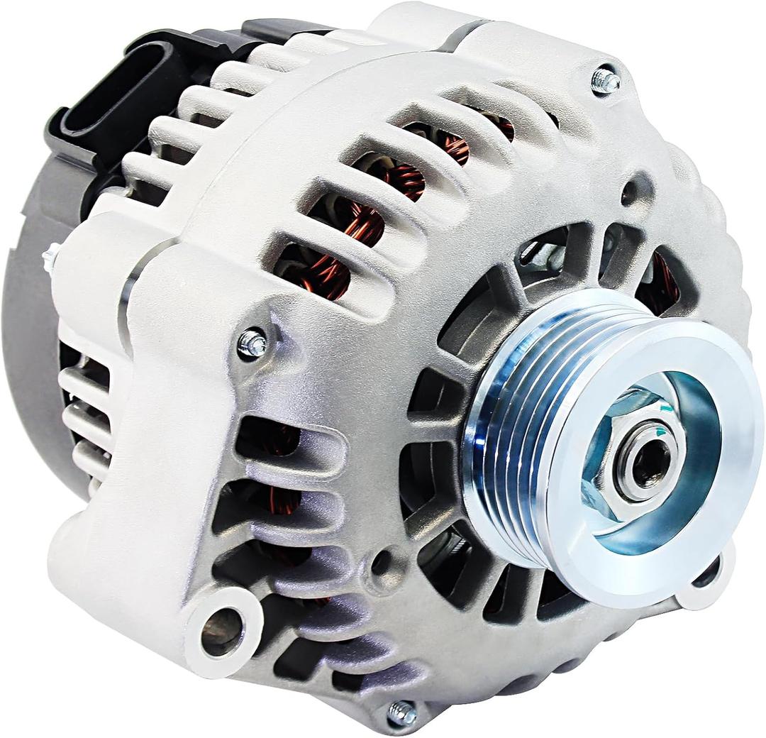 8247N Alternator Compatible with Chevy C Truck Silverado 4.3 4.8 5.3 6.0 2000 2001 2002 2003 2004 10464451 10464481 10480326M 10480476 15755616W 15768829 19244728 19244731, 105A CW 6-Groove Pulley