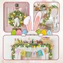 N&T NIETING 6 FT Easter Artificial Garlands with 10 Glowing Eggs & 6 Carrots, Fern Garland for Home Kitchen Fireplace Indoor Outdoor Holiday Party