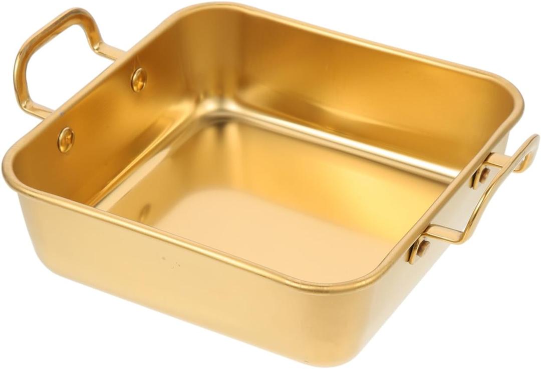 PRETYZOOM Square Baking Pan with Handle, 6 Inch Deep Stainless Steel Roasting Pan for Cake Brownie Lasagna, Square Bakeware for Oven Cooking, Non-Toxic & Heavy Duty, Dishwasher Safe
