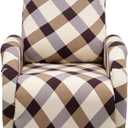 Recliner Chair Covers 4 Pieces Waterproof Small Recliner Sofa Slipcover Stretch Recliner Slipcover for Lazyboy Recliner Chair with Storage Pocket Furniture Protector for Living Room(A03)