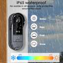 TKMARS Doorbell Camera Wireless No Subscription 1080P, Waterproof Door Bell Camera with Monitor Screen Free Storage NO WiFi and APP Needed, Video Intercom Two-Way Audio, 170 View Angle,Night Vision