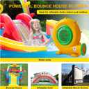Blower for Bounce House - 550W Bounce House Blower, Portable and Powerful Air Blower for Inflatable Water Slide, Commercial Bubble House, Bouncy Castle, Inflatables Arch, Indoor & Outdoor