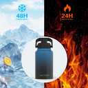 WATERSY 2/3 Gallon Water Bottle Insulated(Cold for 48 Hrs),BPA Free&Leak Proof,87oz Stainless Steel Water Jug/Flask,Big thermo,Large Water Bottle with Handle for Gym,Hiking,Camping,Gradient Blue