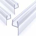 Yecaye 3 Pack Shower Door Seal,Shower Door Sweep,Frameless Glass Seal Strip for Side Door,Stop Leaks and Create a Water Barrier Guard (Side-3/8 x39)