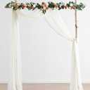 Floroom Wedding Arch Draping Fabric 2 Panels 20Ft Ivory Chiffon Fabric Drapes Arbor Drapery Wedding Ceremony Reception Swag Decorations