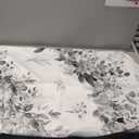 Tablecloth For Large Round Table, Black And White Floral Pattern