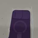 SURITCH for iPhone 16 Pro Max Case with Magnetic Camera Slide Cover and Adjustable Kickstand, Compatible with MagSafe, Shockproof Bumper Case Slim Protective Cover 6.9 Inch, Dark Purple