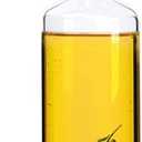 Glass Olive Oil Dispenser - No Funnel Needed, Easy Refill with Pourers - Clear Vinegar Dispenser Bottle Olive Oil Carafe Decanter for Kitchen BBQ (17oz/500ml) (16.9 Ounces)