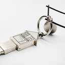 Metal USB Flash Drive Novelty House Design Portable Thumb Drive for Students Unique Gift for Friends PenDrive Music Storage(House 128GB)