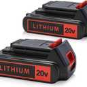 4.0Ah 20v Max Lithium Battery Compatible with Black and Decker Drills, Weed Eaters & Power Tools, Replace LBXR20 LBX20 LBXR2040 LB2X4020-OPE - 2 Packs