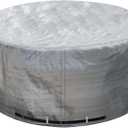 Round Hot Tub Cover 170G Polyethylene Spa Cover Waterproof and UV Protection Hot Tub Sun Shield(80"(D) x35(H), Silver)