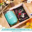 12 Pcs Teacher Appreciation Gift Bulk for Women, Teacher Week Gifts 12oz Wine Cup with Mini Journal Notepads Keychains Basket Thank You Retirement Graduation Gifts