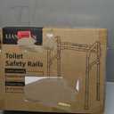 Loyoda Foldable Toilet Safety Rails for Seniors - Adjustable Toilet Safety Frame & Toilet Handles for Elderly & Disabled, Fits Most Toilets, 350lb Capacity, Gray