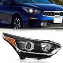 TODO Headlight Assembly Compatible with 2019 2020 2021 Kia Forte Halogen, Passenger Side