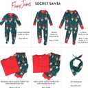 HonestBaby Family Matching Holiday Pajamas 100% Organic Cotton for Men, Women, Kids, Toddlers, Baby Boys, Girls, Unisex, Pets (Newborn, Secret Santa)
