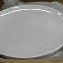 Dandat 36 Pcs Large Serving Platters Oval Trays White Plates Serving Dish for Wedding Party Restaurant Home Steak, Taco, Sushi, Appetizer, Cake (14 Inch)
