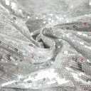 Women Sequin Sparkly Mini Skirt with Shorts Underneath for Concert Festival Rave Outfit Nye Costume (Silver, M)