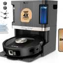 Shark Robot Vacuum & Mop Combo, PowerDetect NeverTouch Pro, Self-Emptying, Self-Refill with Self-Clean Pad Wash & Dry, 60-Day Debris Capacity, 30-Day Refill Tank, 5 Technologies, Black, AV2810ZEBK