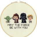 Dimensions 72-76143 Star Wars Family Counted Cross Stitch Kit, 14 Ivory Aida, 6" Diameter