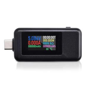 diymore Type C USB Tester Color Screen LCD Digital Multimeter, USB C Voltage Current Voltmeter Amp Volt Ammeter Detector USB Cable Charger Indicator DC 4-30V/0-5A