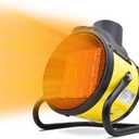 Electric Patio Heater - Greenhouse Fan Heater Portable Space Heater, Adjustable Thermostat, for Greenhouse, Garage, Office, Workplace, PTC Fast Heating, Electric Ceramic Heaters, Metal Base