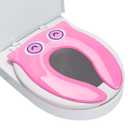 Portable Potty Seat for Toddler Travel - Foldable Non-Slip Potty Training Toilet Seat Cover for Girls, Baby Kids with Drawstring Bag (Pink Owl)