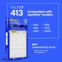 Filtrete 16x25x4 Air Filter, Replaces AprilAire 413 Filters, MERV 13, MPR 1900, Allergens, Bacteria, Viruses & Air Pollutants, 12-Month AC/Furnace Filter, Cleaner Air, Reliable Airflow, 2 HVAC Filters