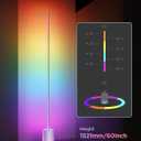 Govee Floor Lamp 2, RGBIC, Warm Cool White LED,Compatible with SmartThings, Matter, Alexa, 1725lm, Music Sync, Scene Modes, Smart Floor Lamp for Living Room, Bedroom, Silver(1 Pack)