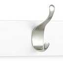 Amazon Basics Wall Mounted Modern Coat Rack for Entryway and Bedroom with Versatile Storage Hooks, Rectangular, 8-Hook, White | Rectangular, Modern
