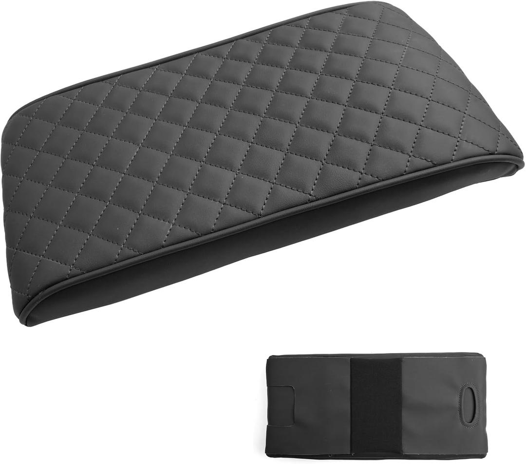 SXCY for 2024 2025 2026 Hyundai Santa Fe Armrest Cover for Hyundai Santa Fe 2025 2026 Accessories 2025 2026 Santa Fe Center Console Cover 2024-2026 Santa Fe Middle Console Cover Pad (Argyle Pattern)