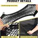 [4 Pack] Cargo Storage Net, DEDC Cargo Net Pocket Universal Accessories Elastic Automotive Large Cargo Net Storage Mesh Pocket with 16 Mounting Screws, Hooks for Truck Car SUV Boats (19.7"x9.8")