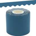 Teacher Created Resources Slate Blue Scalloped Rolled Border Trim - 50ft - Decorate Bulletin Boards, Walls, Desks, Windows, Doors, Lockers, Schools, Classrooms, Homeschool & Offices, Pack of 2
