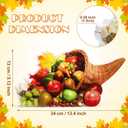 Amyhill Thanksgiving Table Centerpiece Cornucopia Fall Centerpiece for Tables with Inspirational Words Peace Love Joy Goodness Faithfulness Harvest Cornucopia Basket for Fall Dining Table Decor