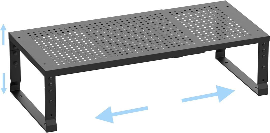 Expandable Adjustable Stackable Kitchen Organizer, Pantry Storage Shelves Racks, for cabinets Shelf, Kitchens, countertops, bathrooms, RV(1Pack/Black, Medium)