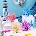 Simgoing 8 Pcs Mermaid Party Decorations Artificial Aquarium Coral Reef Decor Starfish Decor Under the Sea Centerpiece Realistic Ocean Party Plastic Fish Tank Decoration, 4.72 x 5.91 inches , 4.72 inches