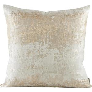 THE-TINOART Cream Throw Pillow Covers Gold Splashed Cushion Cases Accent Decorative Pillows for Sofa Couch Chair Bed 24x24inch 1Piece (24" x 24" (Pack of 1), Beige Gold)