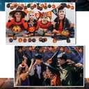 24 Pieces Halloween Day Ball Ornament,Glitter Black Ghost Tree Ornament Sequin Halloween Ball for Tree Home Party Hanging Decor