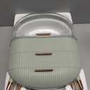 NestOrganix Makeup Organizer Skincare Organizers - Cosmetic Display Cases with Transparent Cover, SkinCare Organizers for Bathroom Countertop, Bedroom Vanity Desk, Lipstick Organizer, Green